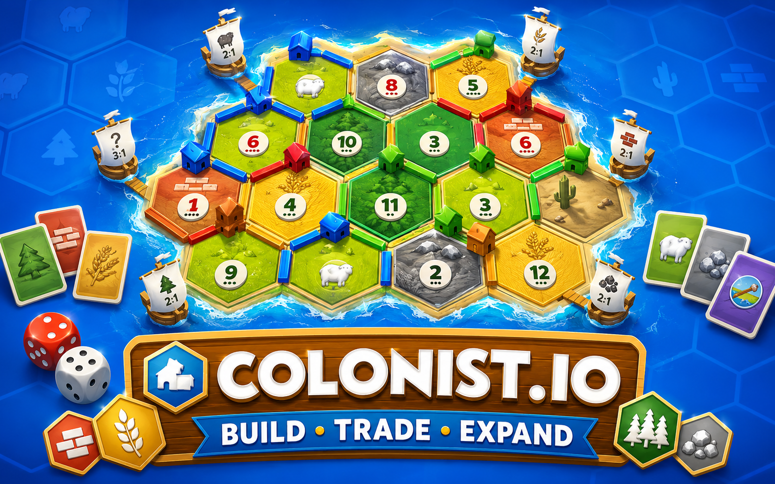 Colonist.io — browser game website preview