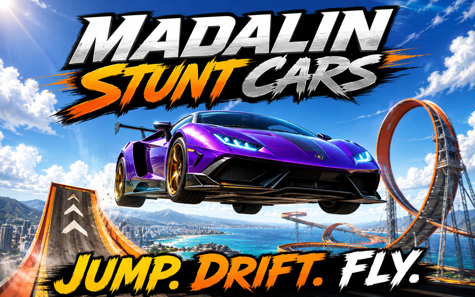 Madalin Stunt Cars — browser game website preview