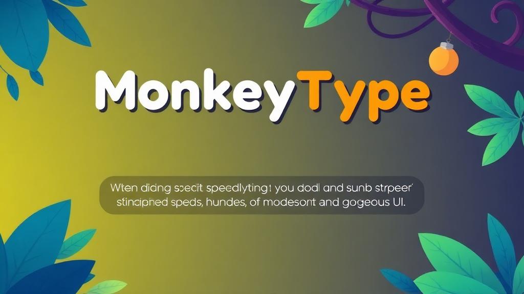 MonkeyType — browser game website preview