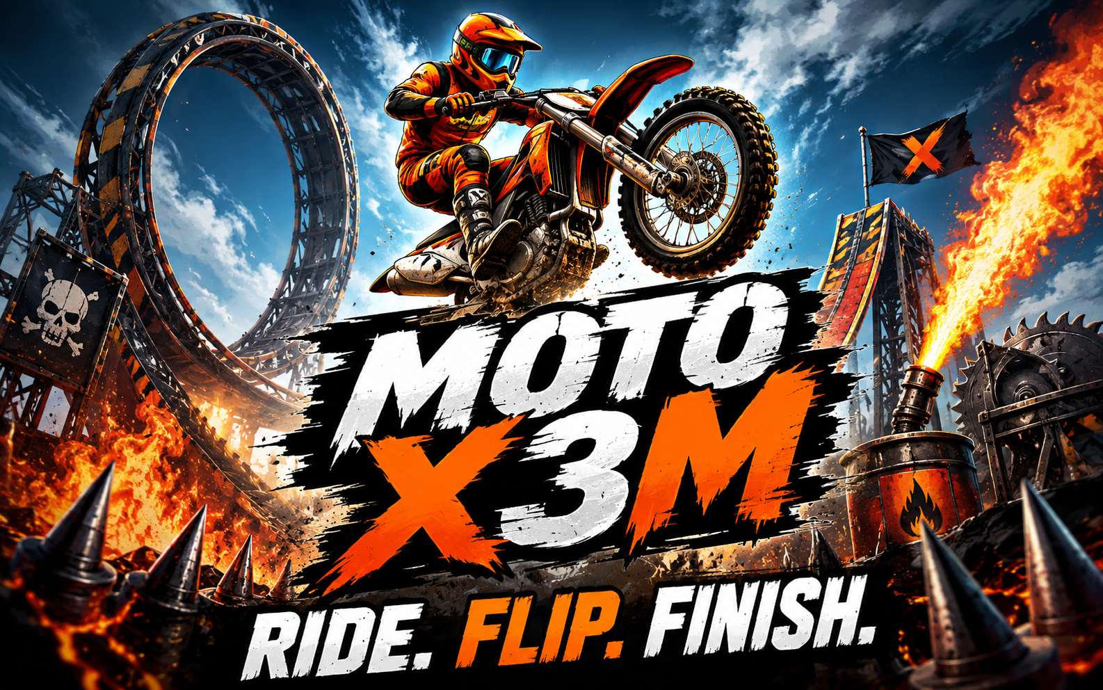 Moto X3M — browser game website preview