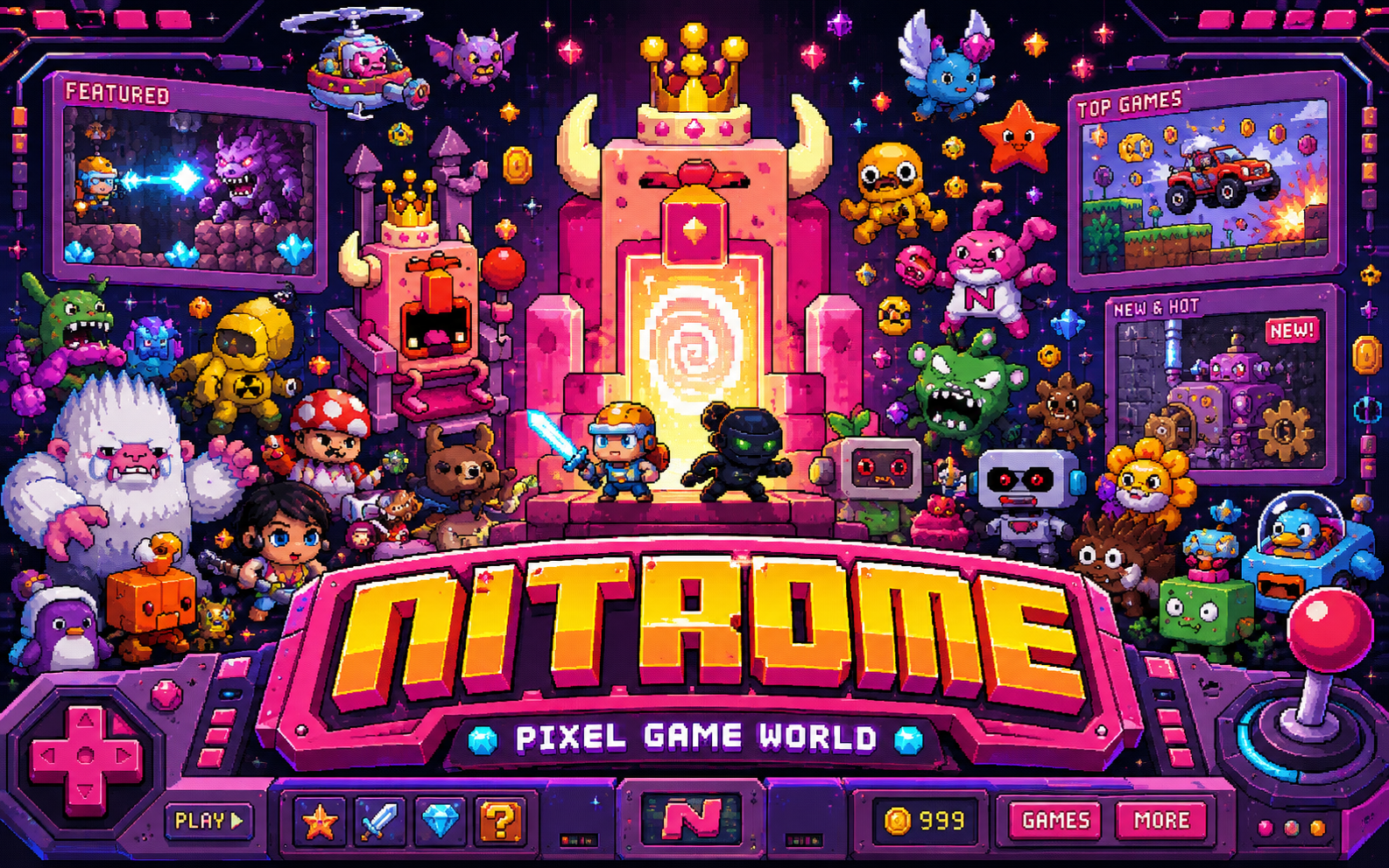 Nitrome — browser game website preview