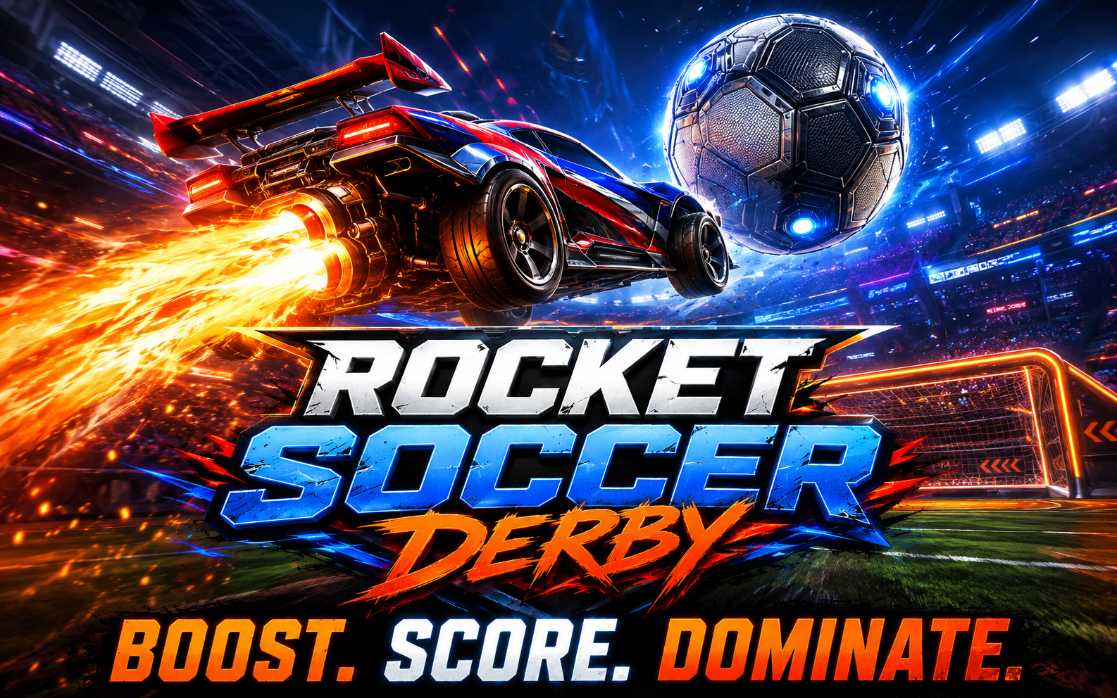Rocket Soccer Derby — browser game website preview