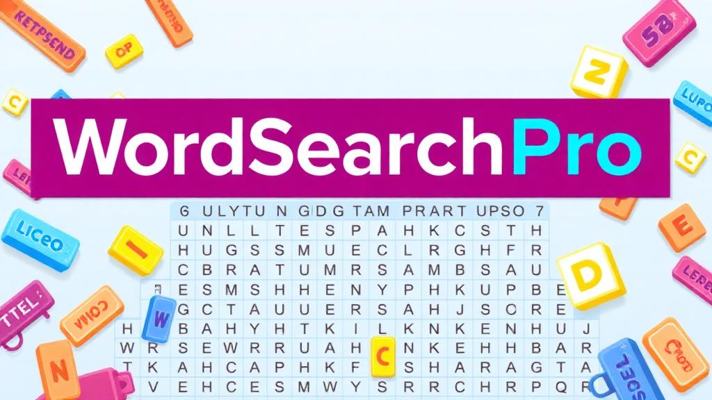 WordSearchPro — browser game website preview